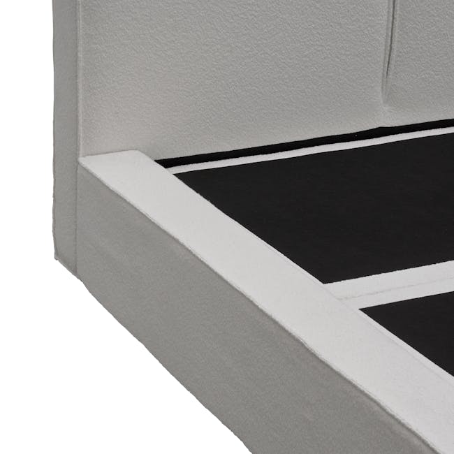 Maine Storage King Bed - Light Grey Boucle - 15
