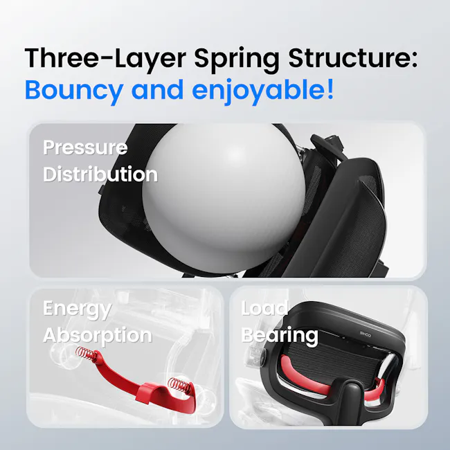 Sihoo B100 Pro Ergonomic Chair - White/Grey - 12