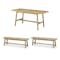 Gianna Dining Table 1.8m with 2 Gianna Benches in 1.5m - 0