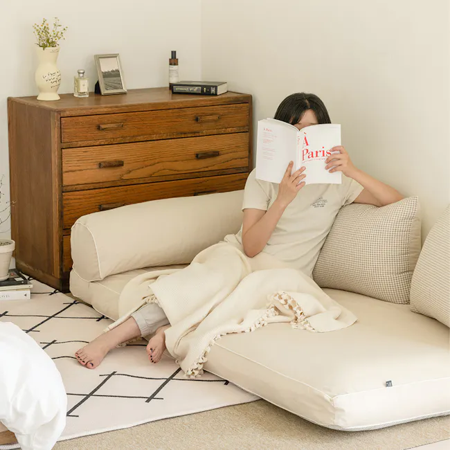 Hoji Floor Sofa Bed - Ivory - 2