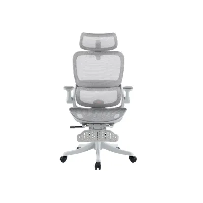 Sihoo B100 Pro Ergonomic Chair With Leg Rest - White/Grey
