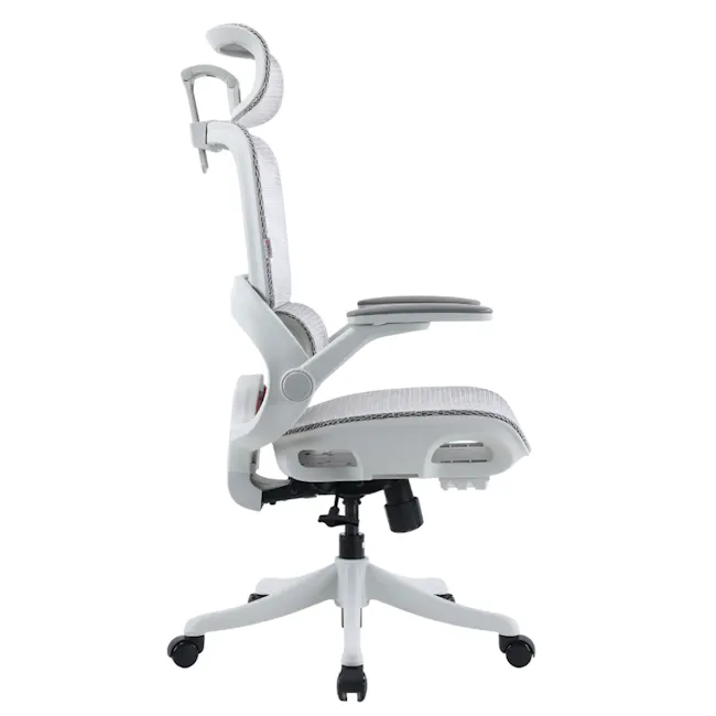 Sihoo B100 Pro Ergonomic Chair With Leg Rest - White/Grey - 3