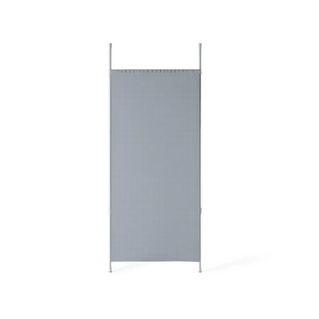 Anywhere Curtain Rod - Nickel - 3 - Grey cordless shower curtain rod, minimalist design, metal frame, telescoping handle