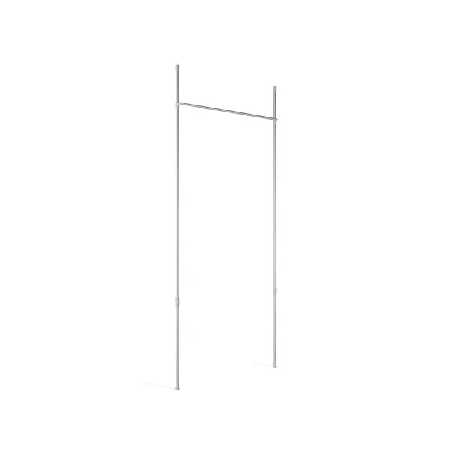 Anywhere Curtain Rod - Nickel - 7 - silver pole, metal frame, vertical pole, horizontal pole, telescoping pole, adjustable
