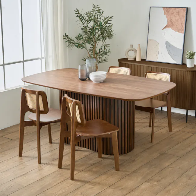 (As-is) Arine Rattan Dining Chair - Walnut - 10