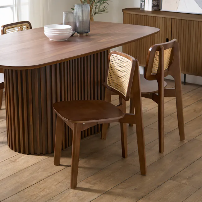 (As-is) Arine Rattan Dining Chair - Walnut - 11