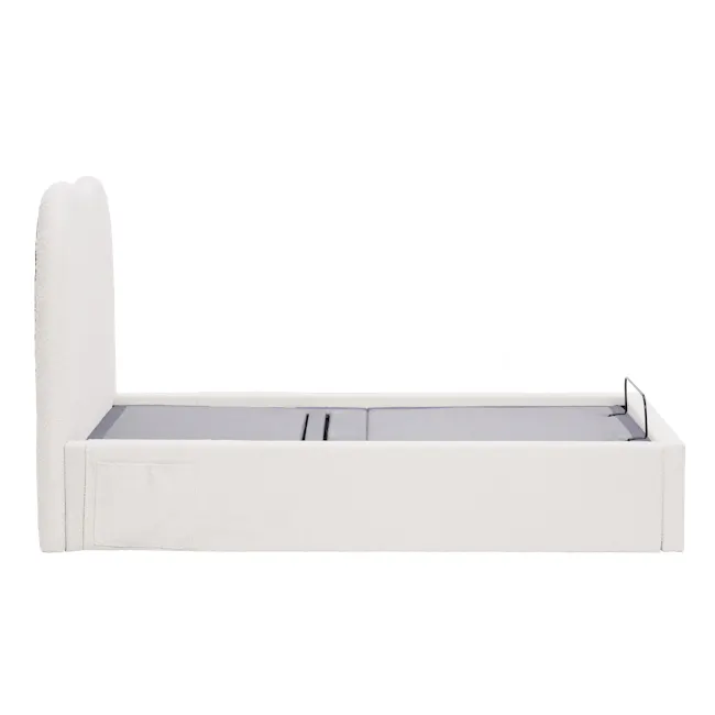 Lyra Super Single Adjustable Bed - White Boucle - 28