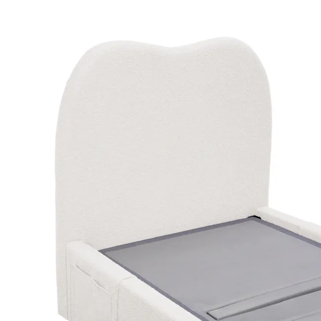 Lyra Super Single Adjustable Bed - White Boucle - 10