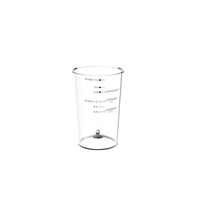 Odette Multifunction Automatic Soft and Hard Egg Boiler - 8 - Clear cylindrical container with measurement markings