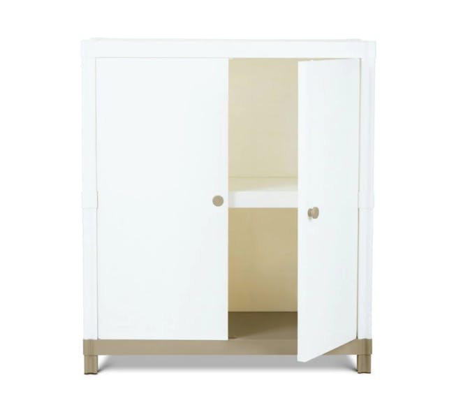 Flo 2-Door Tall Storage Cabinet - Snow - 1