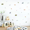 Urban Li'l Woodland Animals Fabric Decal - Natural