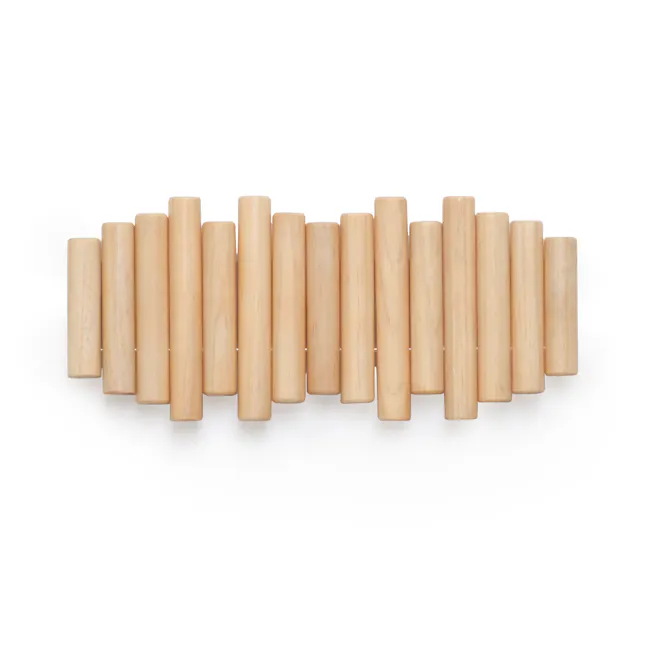 Picket 5 Wall Hook - Natural - 1 - Wooden marimba, minimalist background, wooden marimba sticks, wooden marimba set, wooden