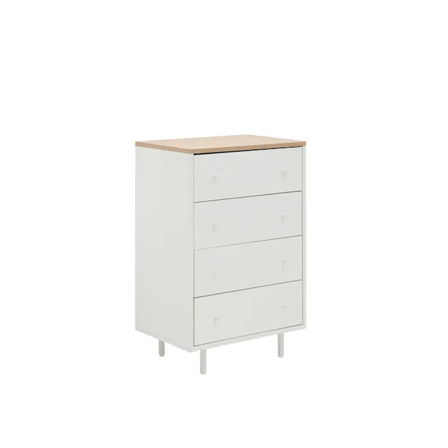 Madeline Modular 4 Drawer Chest 0.6m - 3 - White, minimalist, modern, sleek, contemporary, stylish, elegant, sophisticated