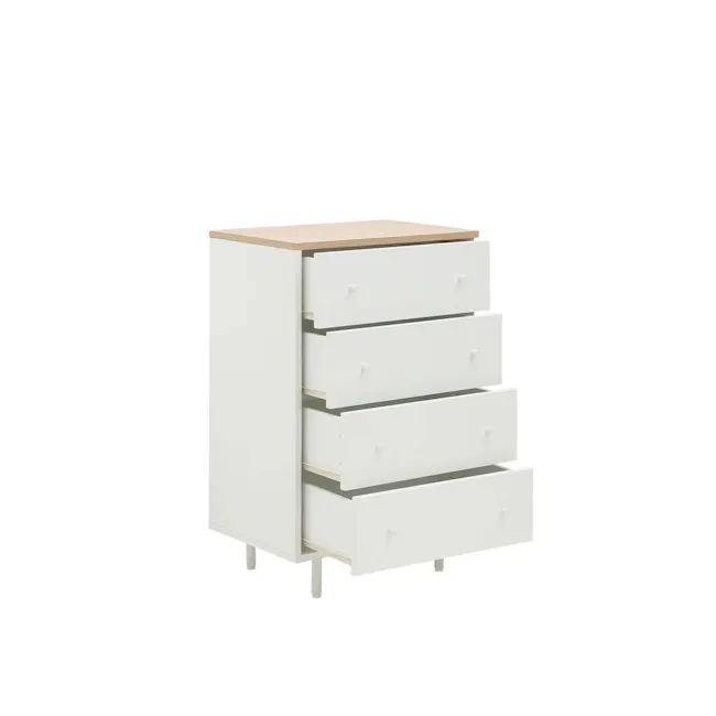 Madeline Modular 4 Drawer Chest 0.6m - 2 - White, minimalist, modern, contemporary, sleek, clean-lined, simple design