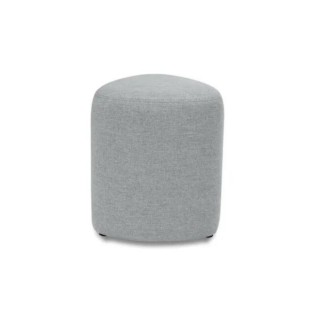 Poole Ottoman - Light Grey (2 Sizes) - 5 - Grey upholstered ottoman, modern design, minimalist style, neutral color, fabric