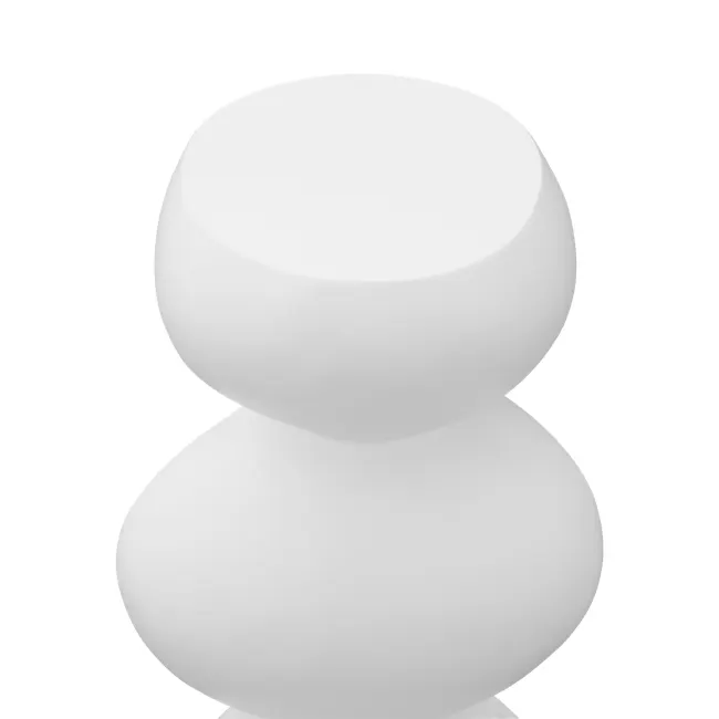Stack Sculptural Concrete Side Table - Ivory - 5 - 3D sphere, minimalist design, abstract art, geometric shapes, modern