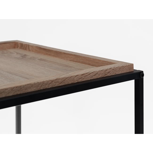 Dana Console Table 1.1m - Black, Walnut - 3