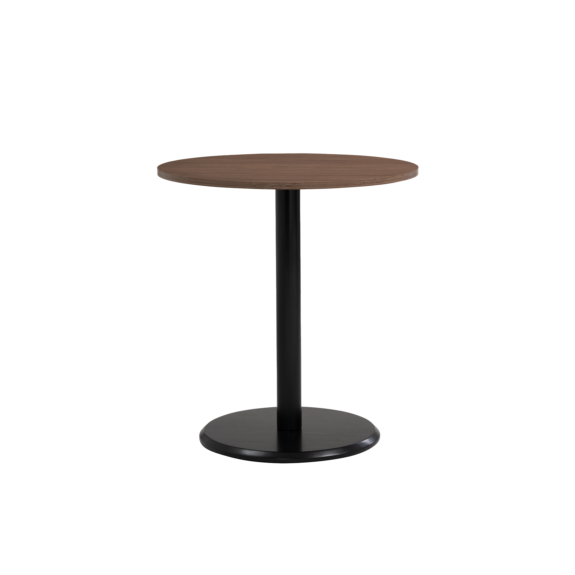 Ruby Round Dining Table 0.7m - Walnut, Black
