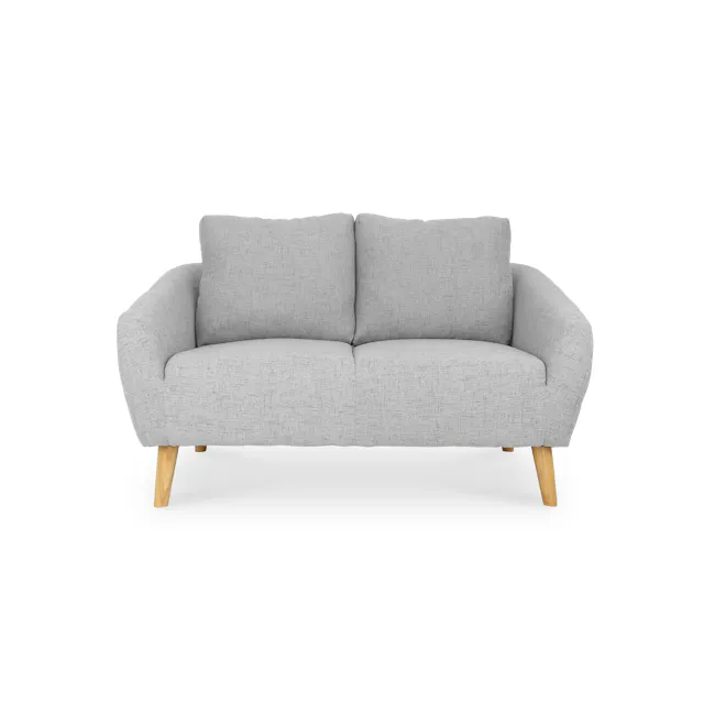 Hana 2 Seater Sofa with Hana Armchair - Light Grey - 26
