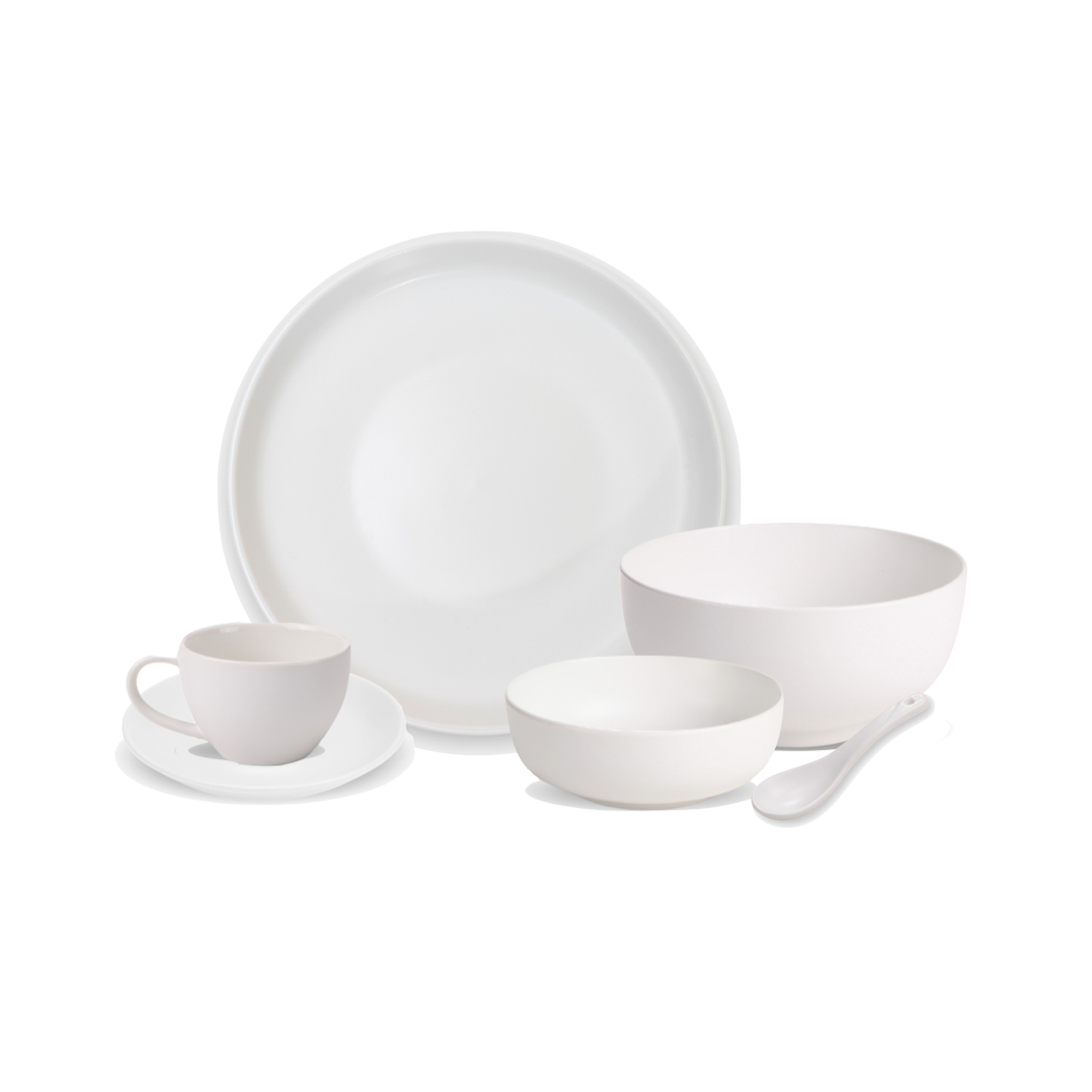 Base Piece DeTerra 12-Piece Dinnerware Set - Pearl