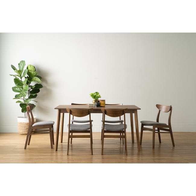 Macy Dining Chair Cocoa Grey Fabric Macy by HipVan HipVan