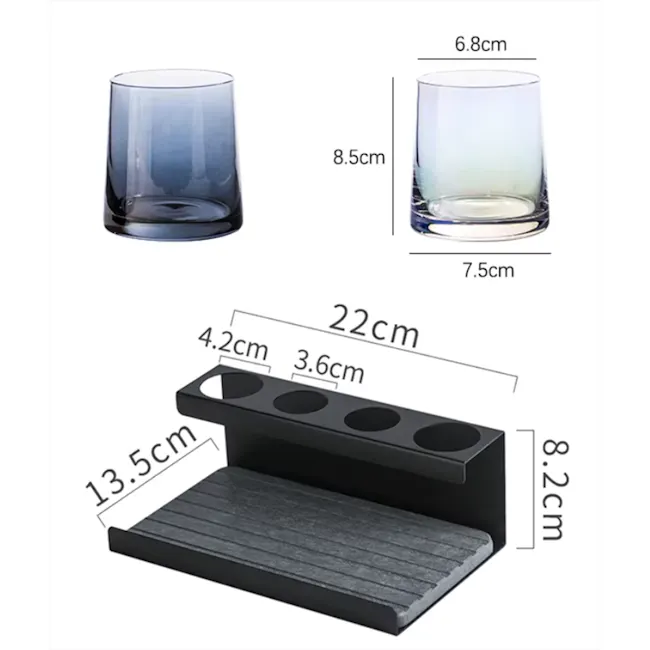 Kieran Toothbrush Toothpaste Holder Cup Set - Black - 9