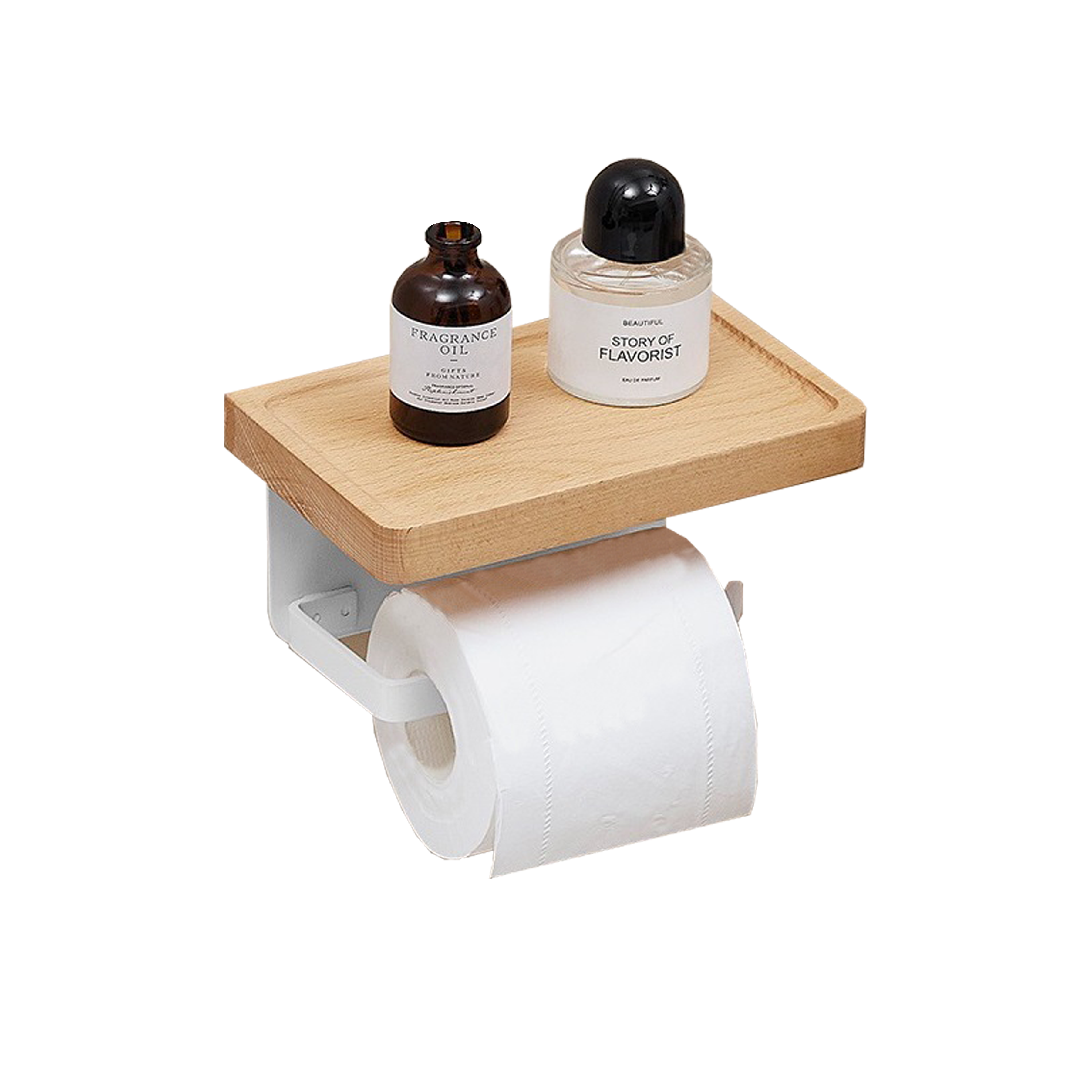 Marys Toilet Paper Holder - Natural, White