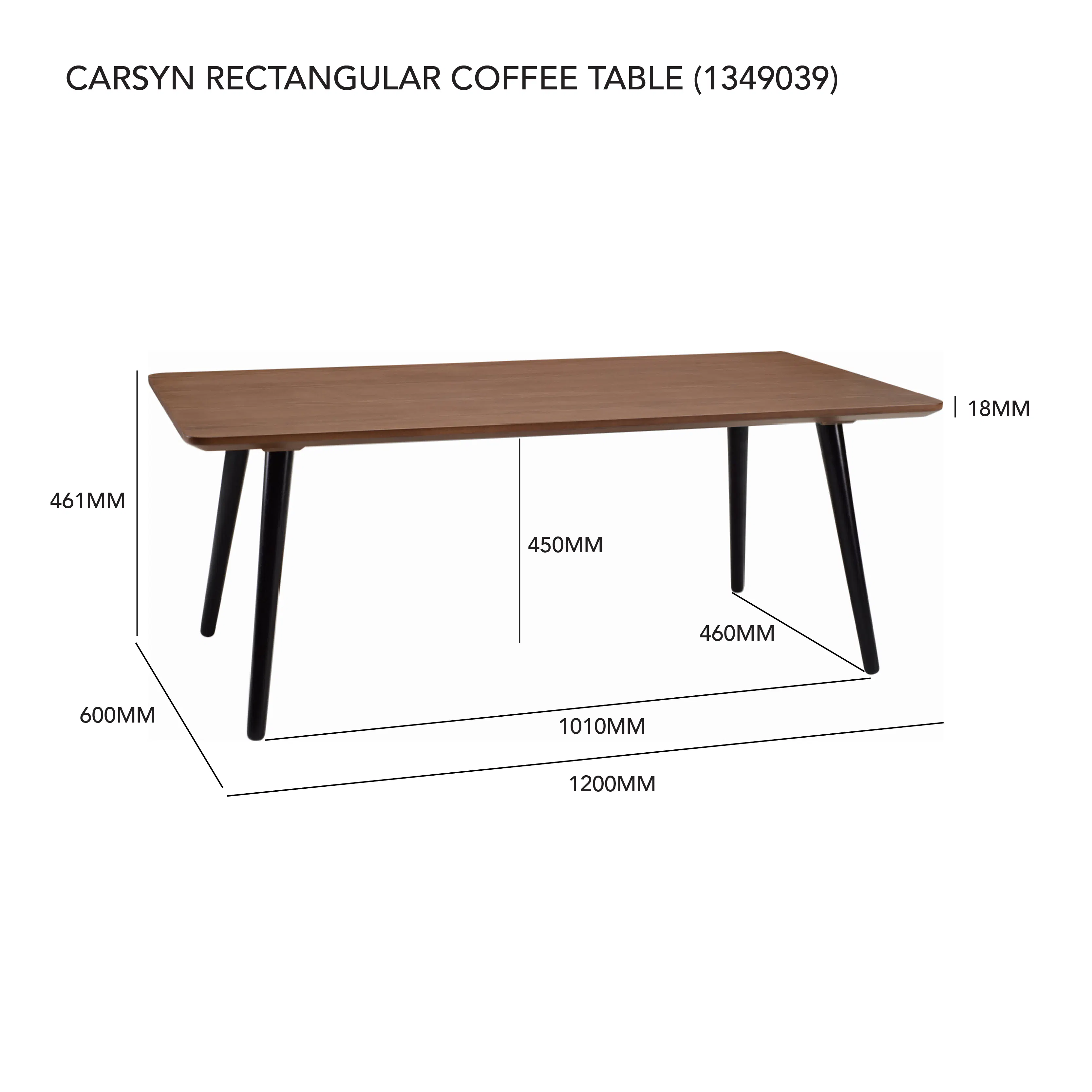 (As-is) Carsyn Rectangular Coffee Table - Cocoa - 4 - 16