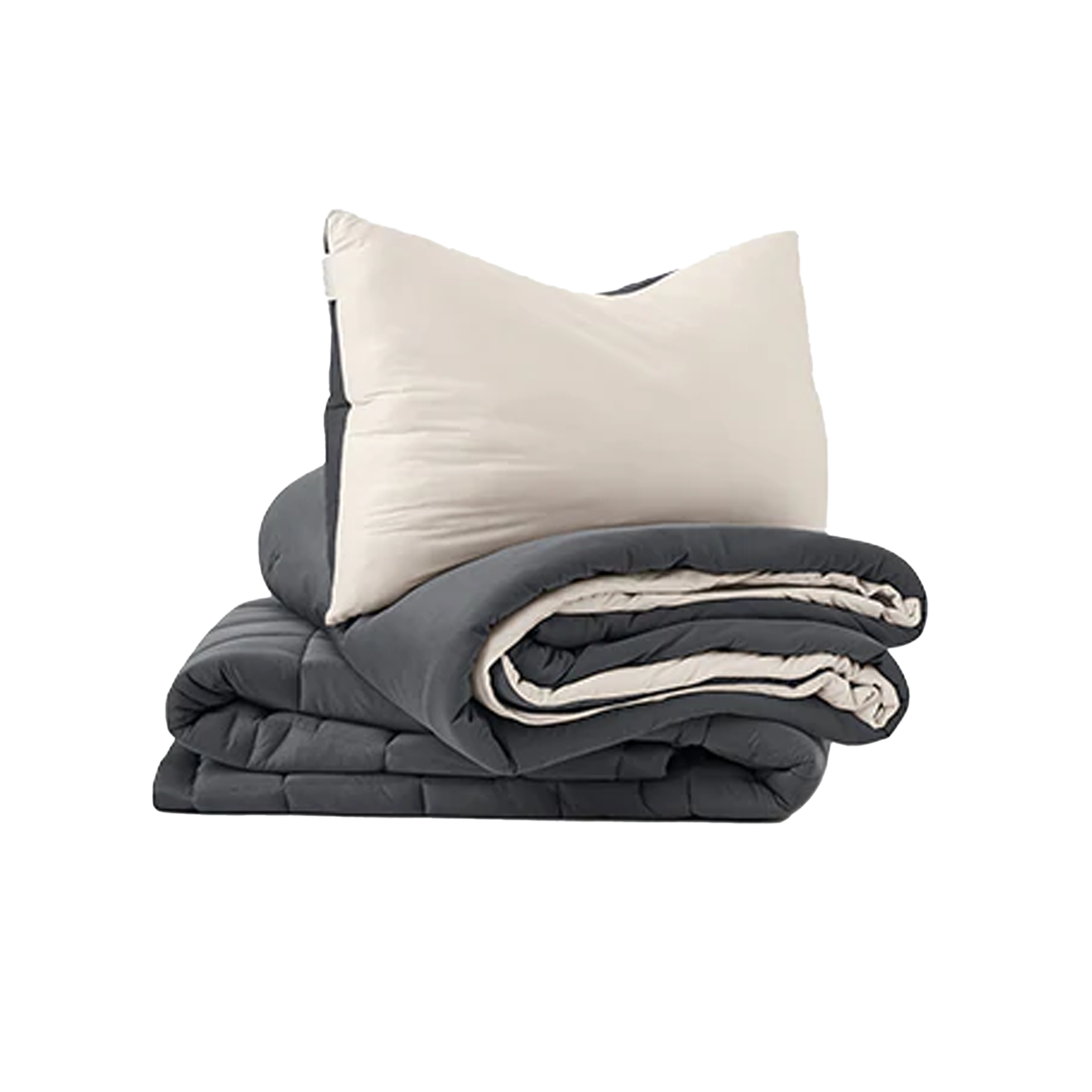 Bodyluv PO-ONG Blanket - Cream White & Charcoal (2 Sizes) - Queen