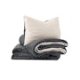 Bodyluv PO-ONG Blanket - Cream White & Charcoal (2 Sizes) - 0