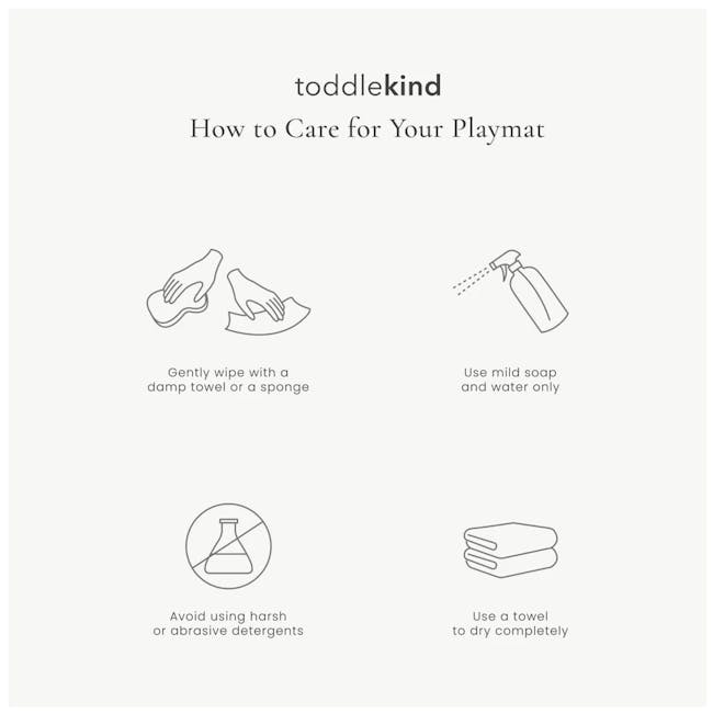 Toddlekind Premium Foam Modular Play Mat - Linear, Linen - 6