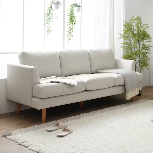 Soma 3 Seater Sofa with Soma Armchair - Sandstorm (Scratch Resistant) - 2