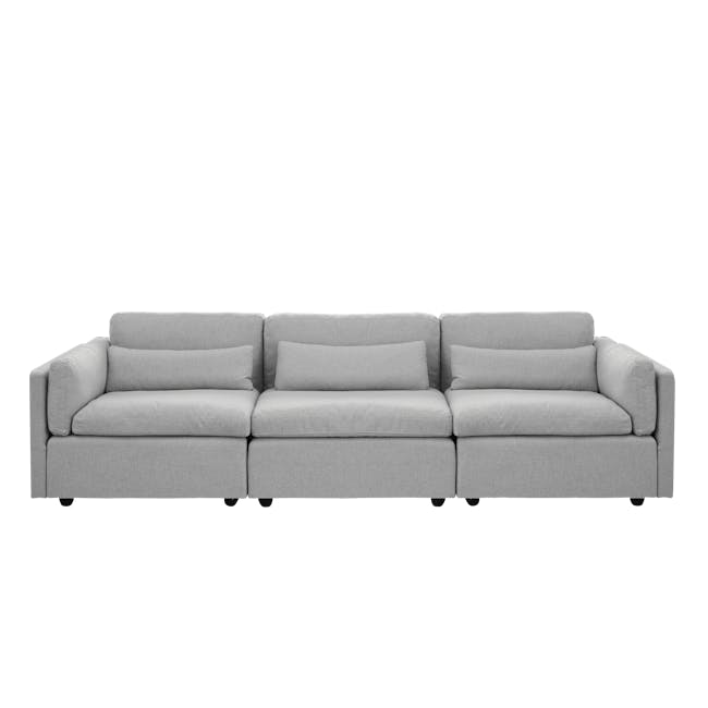 Liam 3 Seater Sofa with Ottoman - Slate - 5