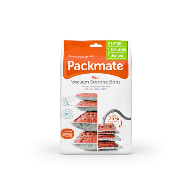 Pack Mate Flat Vacuum Storage Bags (4pc Combo) - 0
