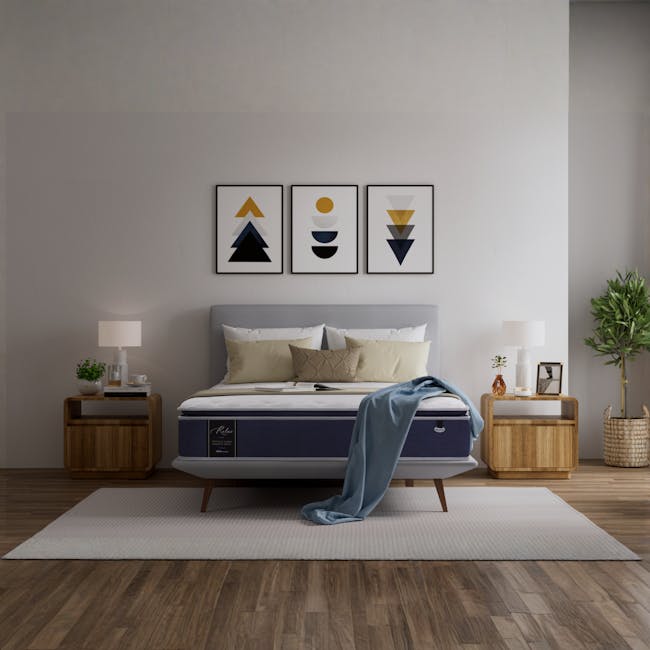 MaxCoil RELAX 30cm Mattress - Medium Firm (4 Sizes) *HipVan Exclusive!* - 14 - Modern minimalist bedroom, abstract art on