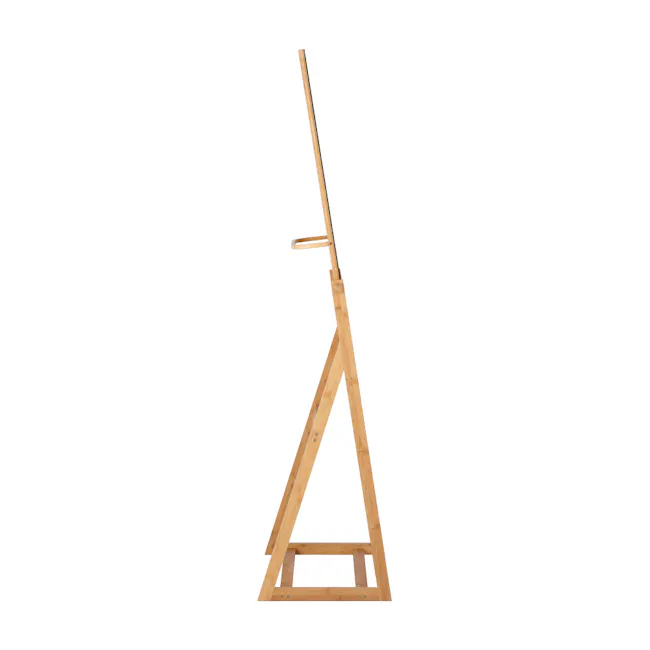 Lorin Standing Mirror 42 x 172 cm - Natural - 9 - Wooden easel, minimalist art setup, modern art tools, tripod easel