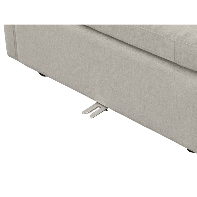 (As-is) Liam Armless Unit - Ivory (Fabric) - 14 - Modern fabric sofa with clean lines, Ergonomic design with integrated