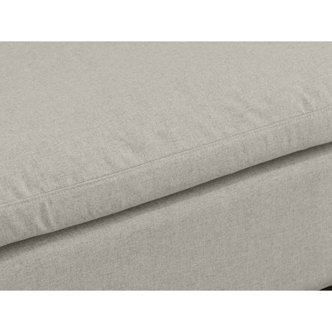(As-is) Liam Armless Unit - Ivory (Fabric) - 15 - Light gray fabric sofa cover, Modern design sofa upholstery, Soft-textured