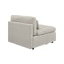 Liam 4 Seater Sofa with Ottoman - Ivory - 15