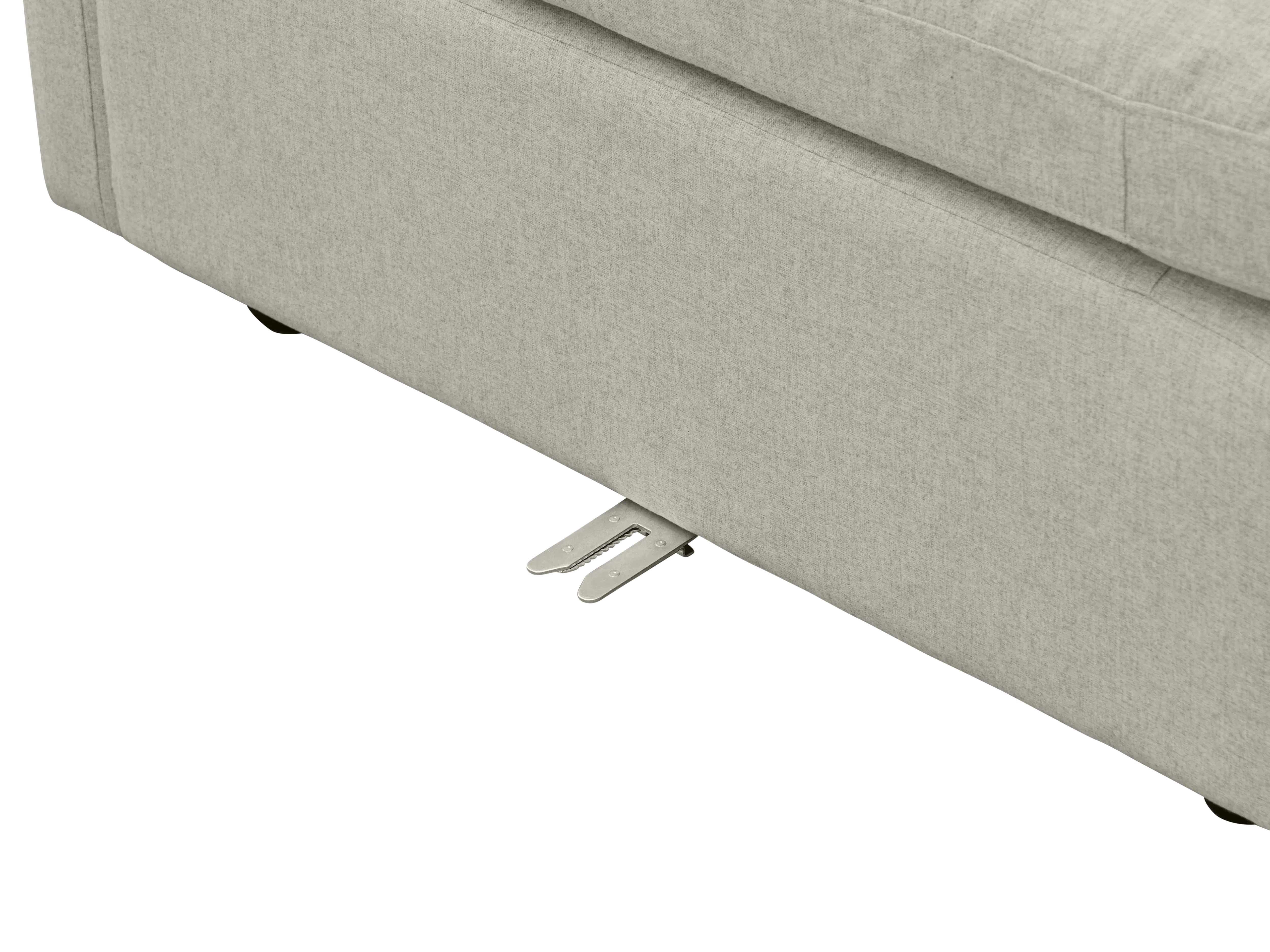 Liam 4 Seater Extended Sofa - Ivory (Fabric) - 23 - Modern fabric sofa, Sleek design upholstery, Fabric sofa legs