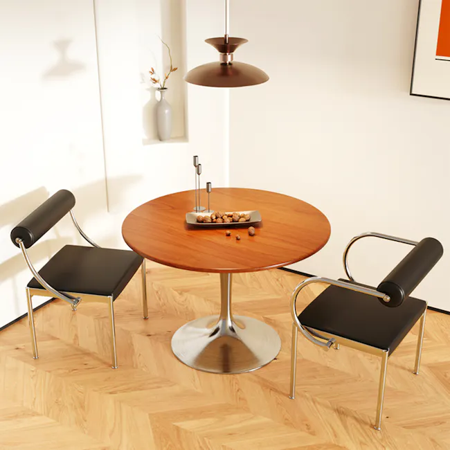 Baus Chair - Black (Faux Leather) - 2