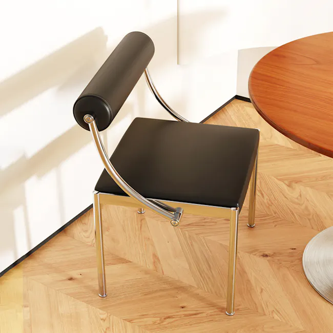 Baus Chair - Black (Faux Leather) - 3