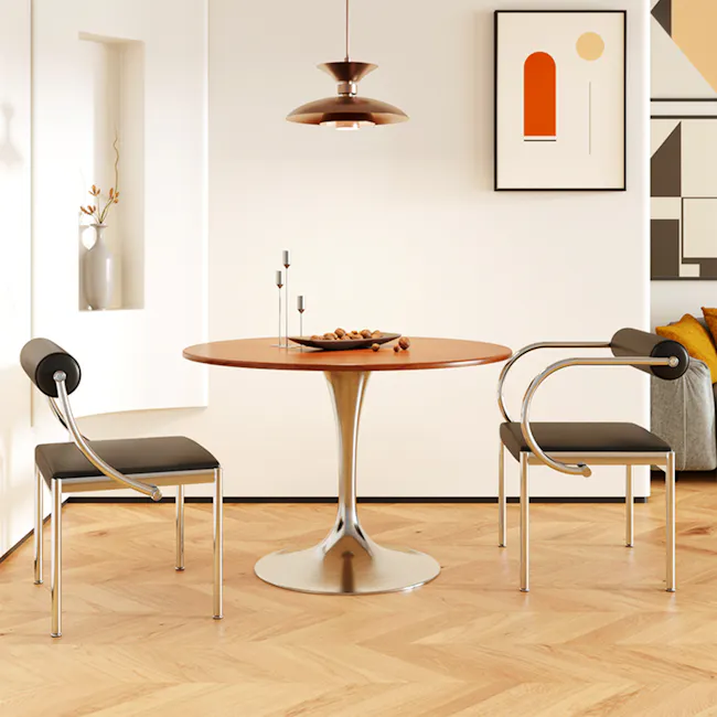 Baus Chair - Black (Faux Leather) - 4