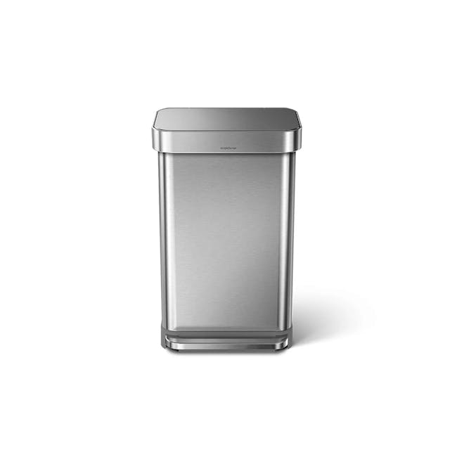 simplehuman Rectangular Step Can - Brushed (2 Choices) - 1