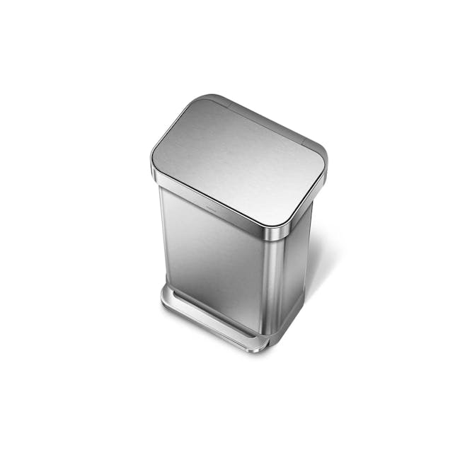 simplehuman Rectangular Step Can - Brushed (2 Choices) - 5