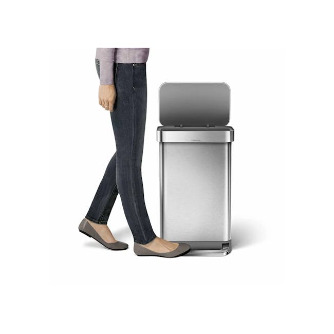 simplehuman Rectangular Step Can - Brushed (2 Choices) - 7