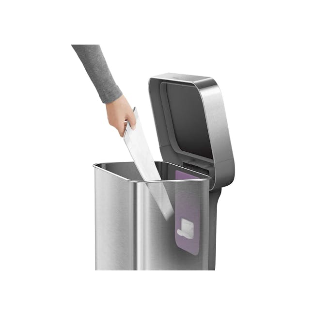 simplehuman Rectangular Step Can - Brushed (2 Choices) - 9
