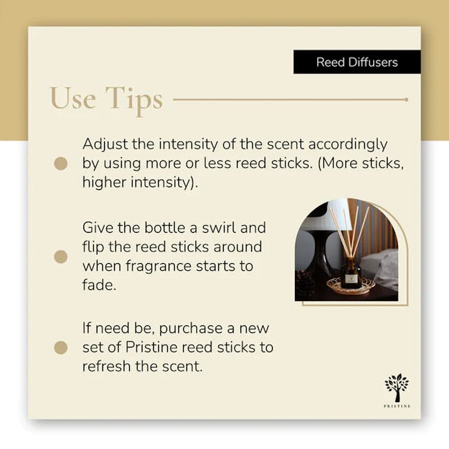 Pristine Arome Home Scent Refill 180ml - English Country Inn (Refill + Reed Stick Set) - 7 - Adjust intensity of scent, use