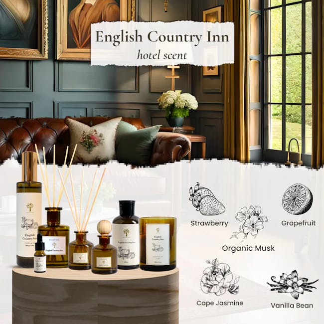 Pristine Arome Home Scent Refill 180ml - English Country Inn (Refill + Reed Stick Set) - 3
