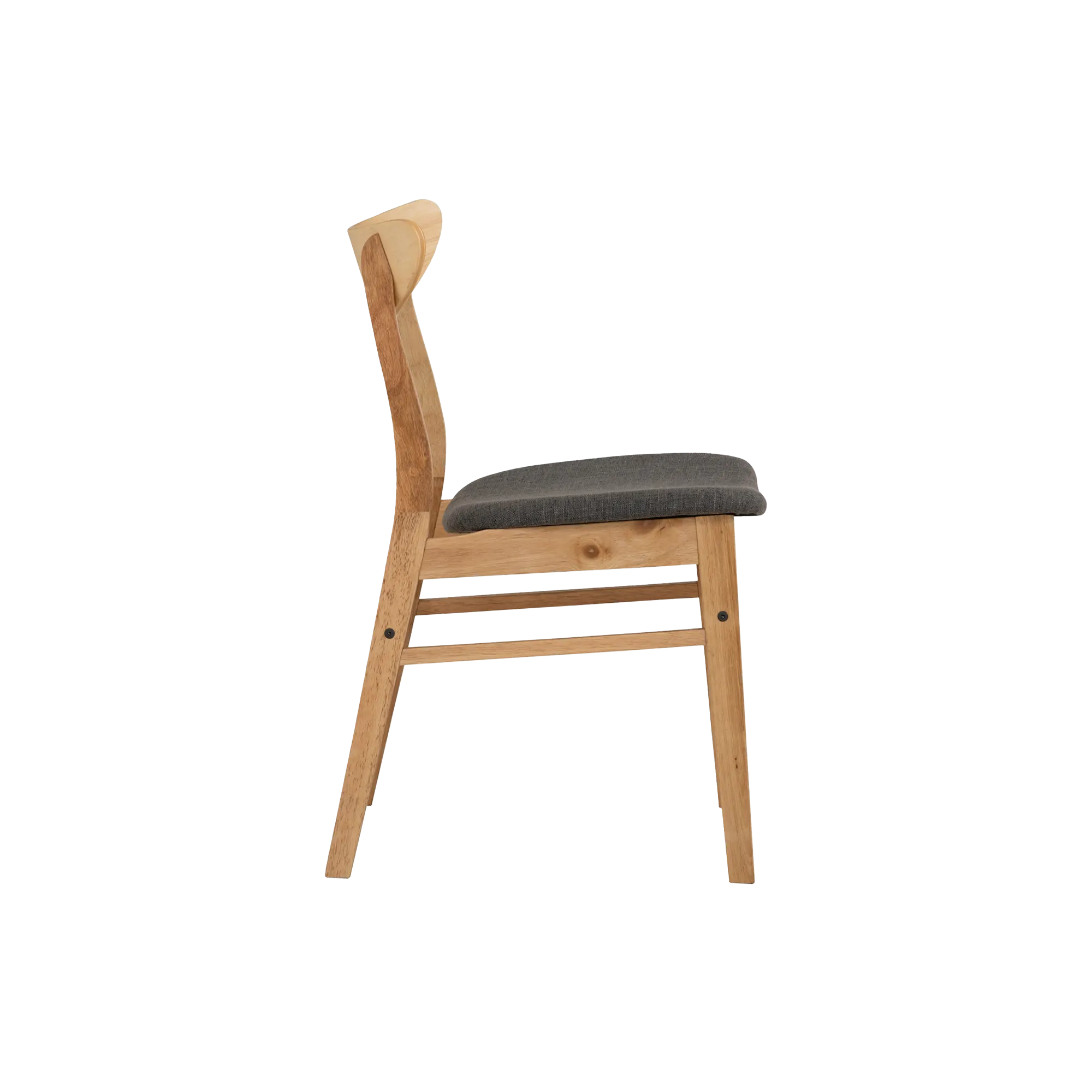 Harold Extendable Dining Table 1.2m-1.5m with 4 Macy Chairs in Natural, Dim Grey - 62
